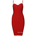 Red Dress Slip Dress Mini Bandage Dress Bodycon Dress